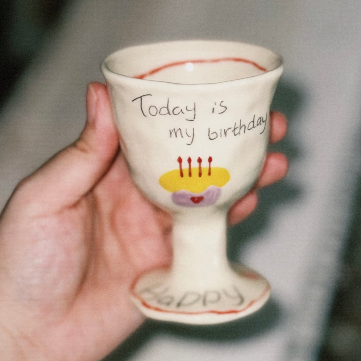 Birthday Energy Cup x Personalized Ceramic Letter + Healing Crystal | Choose Your Birthday Blessing