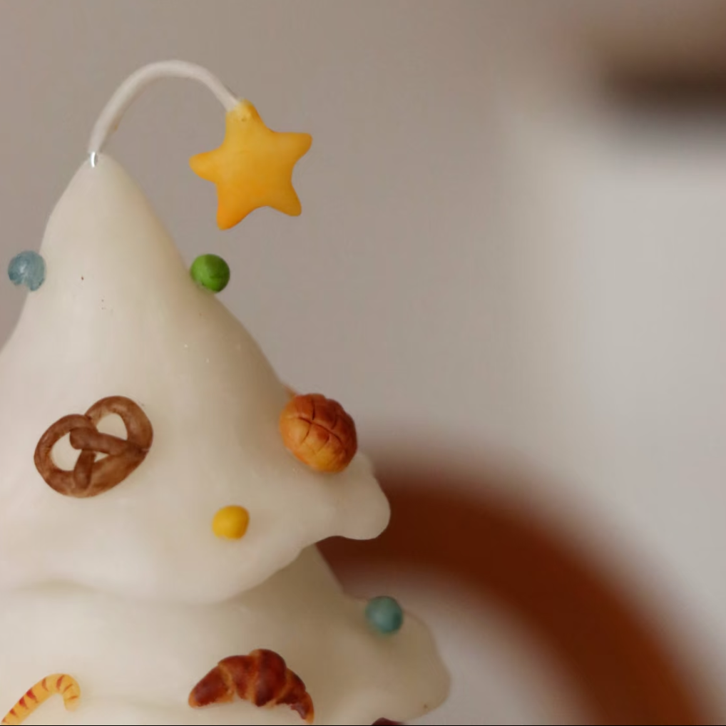 Handmade Resin Christmas Bread Tree Night Light | Original Design