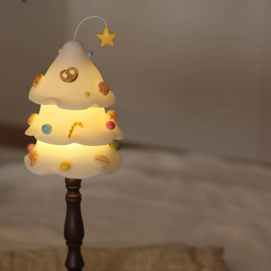 Handmade Resin Christmas Bread Tree Night Light | Original Design